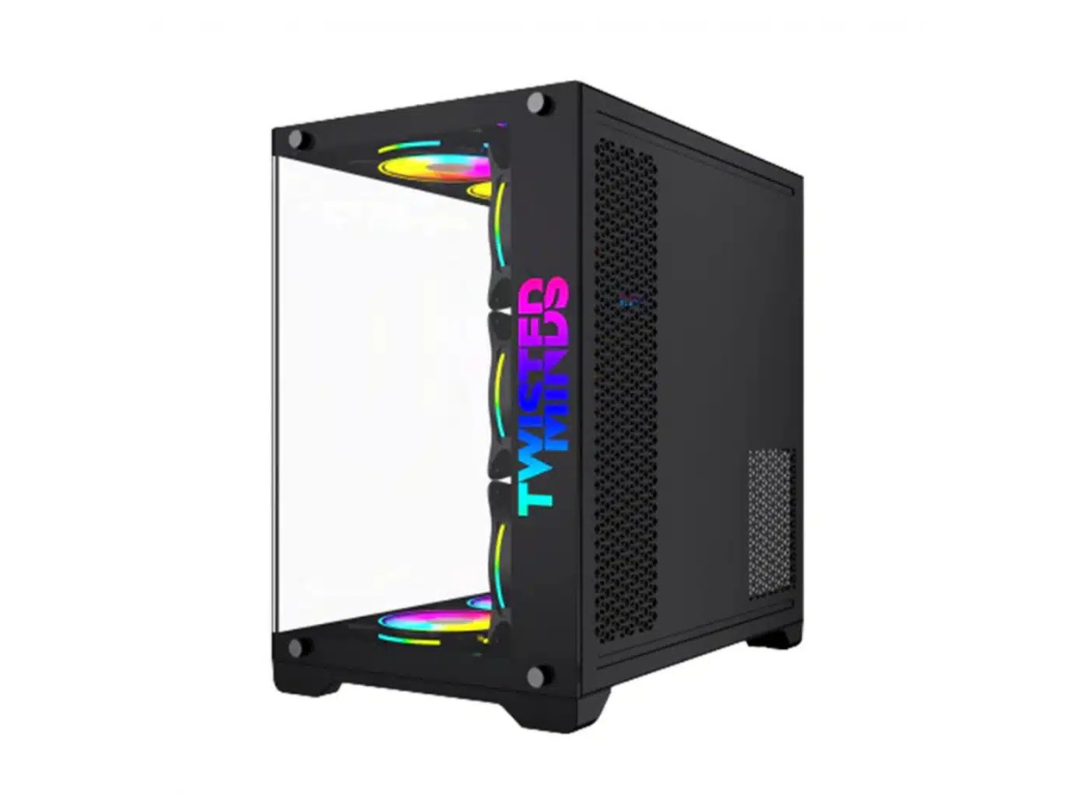 Twisted Minds Bullet-07 Mid Tower Glass Case with 7 RGB Fans - Black Twisted Minds Bullet-07 Mid Tower Glass Case with 7 RGB Fans - Black